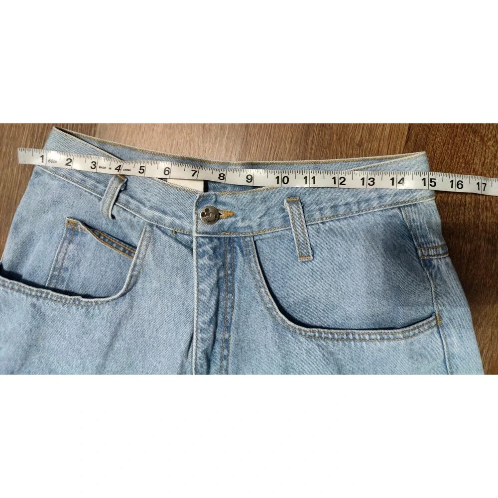 Vintage Mickey Unlimited Denim Shorts Adult Medium Disney Jerry Leigh Embroider‎